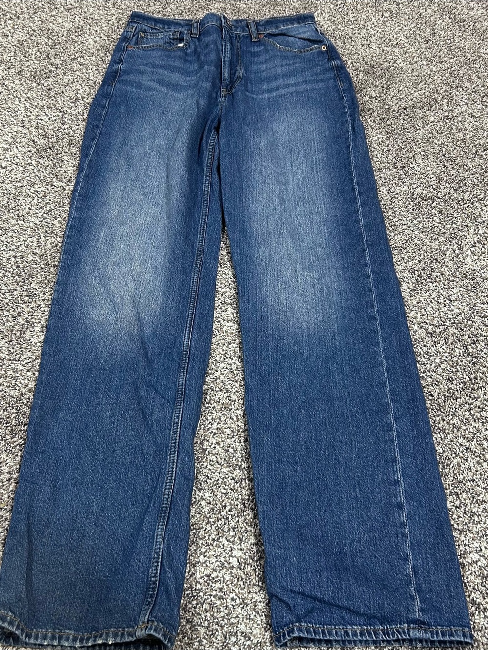 Gap High Rise Loose Fit Medium Wash Blue Denim Jeans Women’s 6 Long